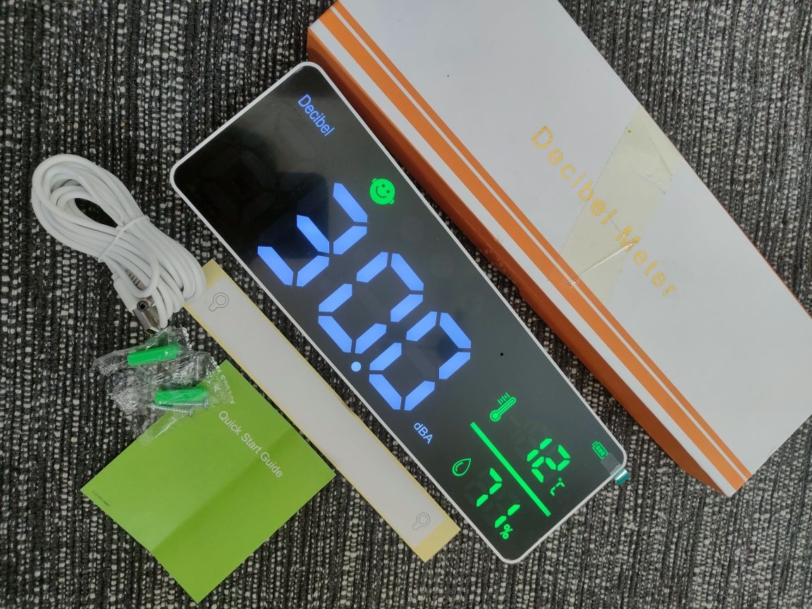 Medidor de decibéis/ temperatura e humidade