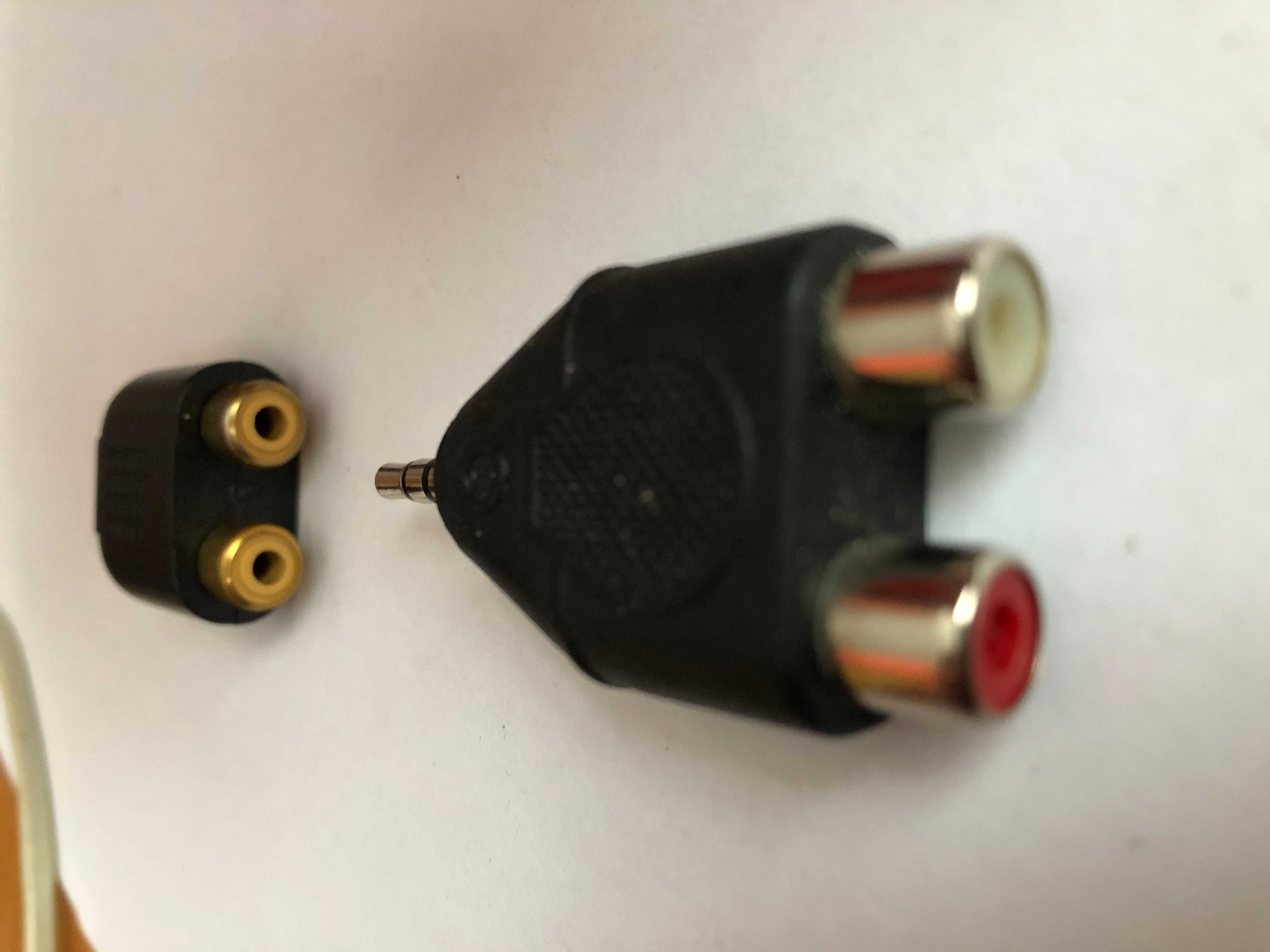 Adapter przejściówka 2x cinch na jack stereo fi 3,5 mm