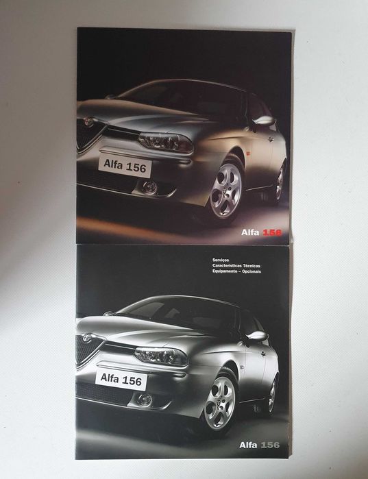 2 Catálogos automóvel Alfa Romeo 156 - Ano 2002