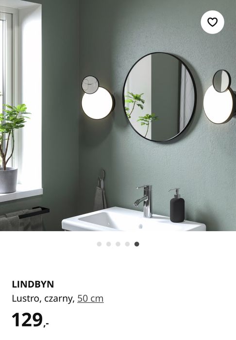 Lustro IKEA Lindbyn 50 cm