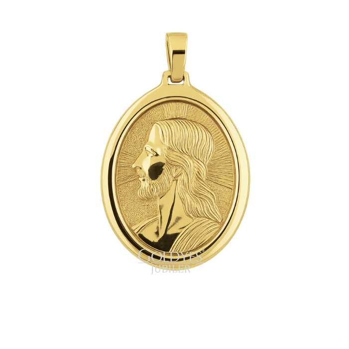 złota zawieszka z Jezusem próba złota 585