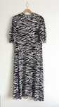 Piękna sukienka z wiskozy by very midi #zebra, r.42/44