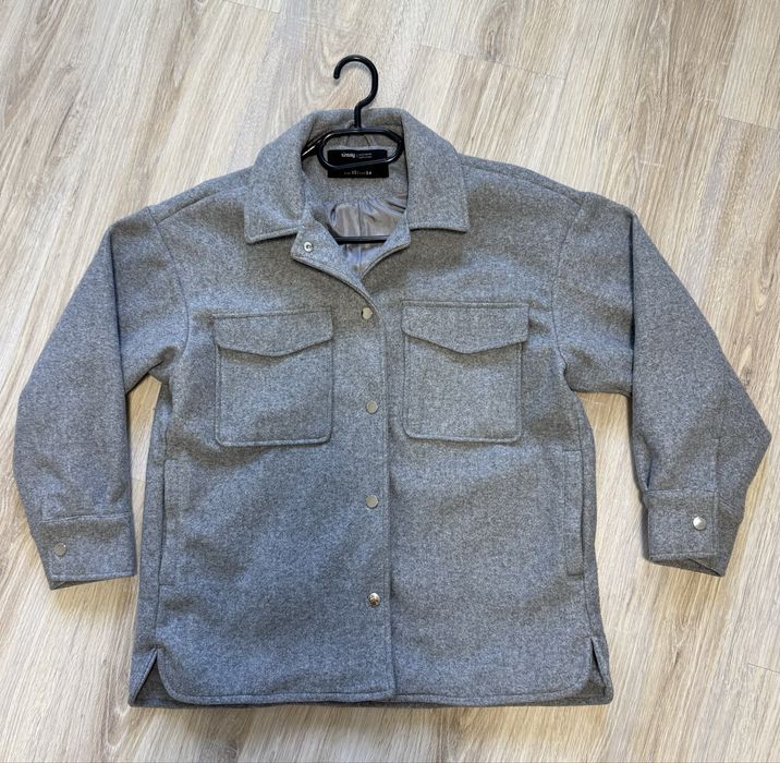 Пальто тренч сірий осінь