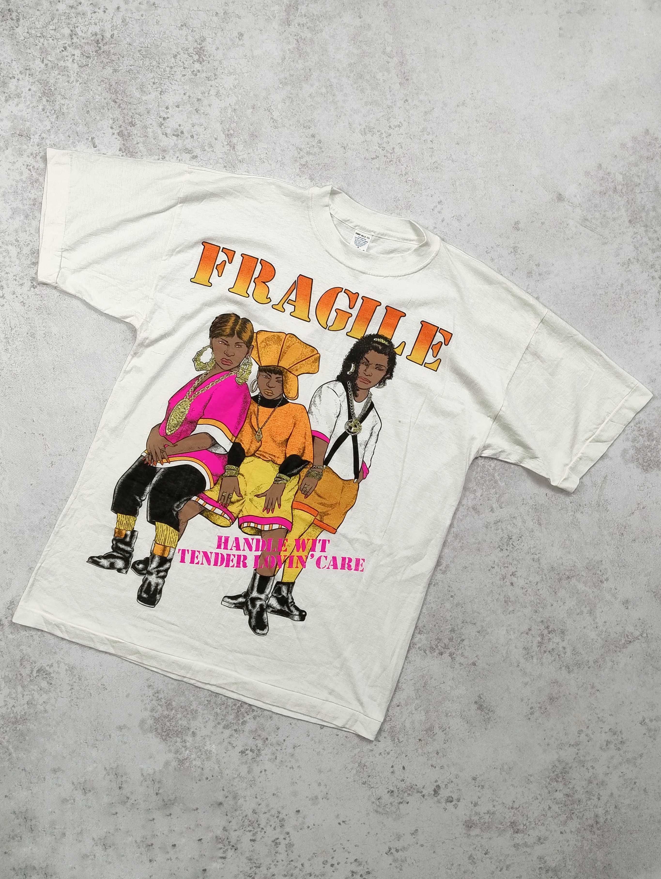 Vintage Short Hills Tee Fragile TLC Style single stitch 90s rare M