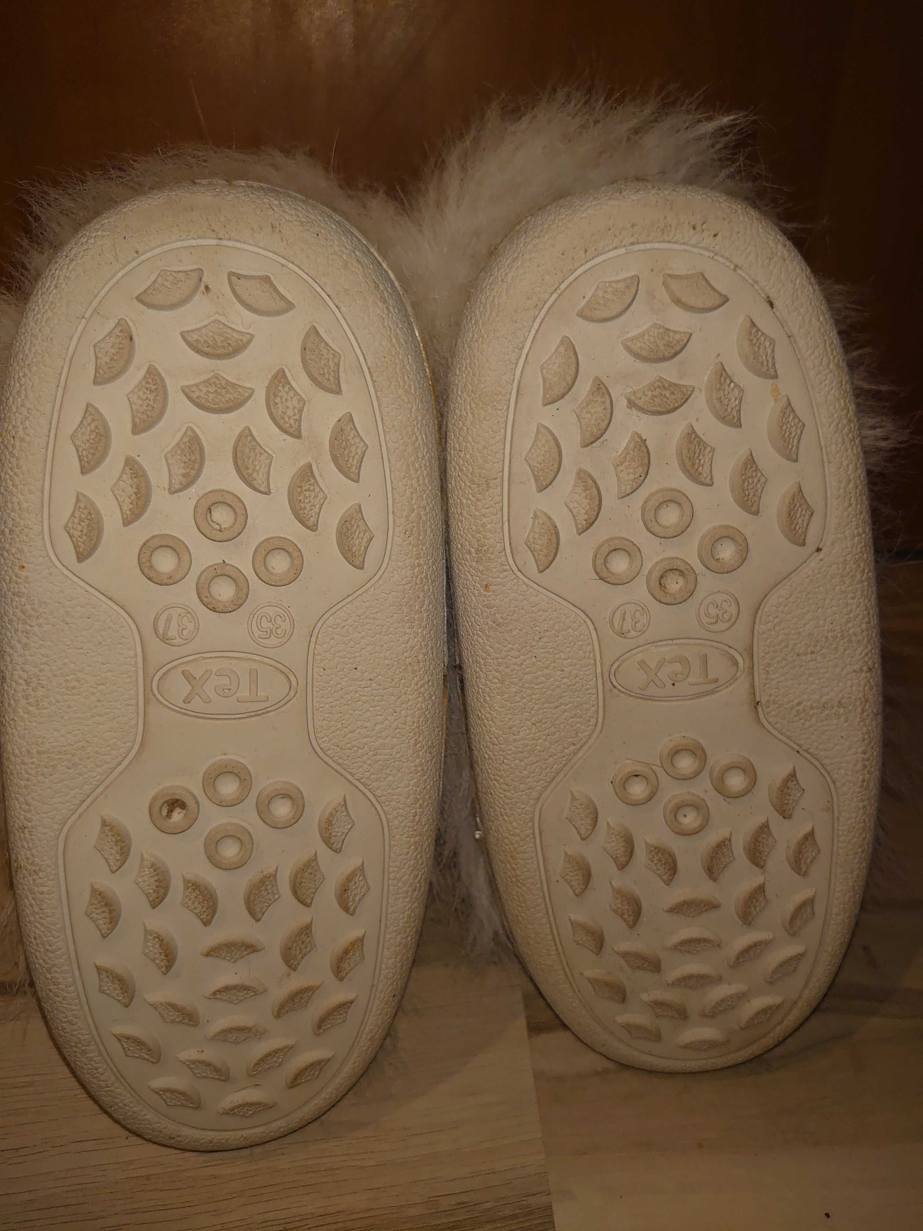Buty pokryte futerkiem 35-37 ciepłe
