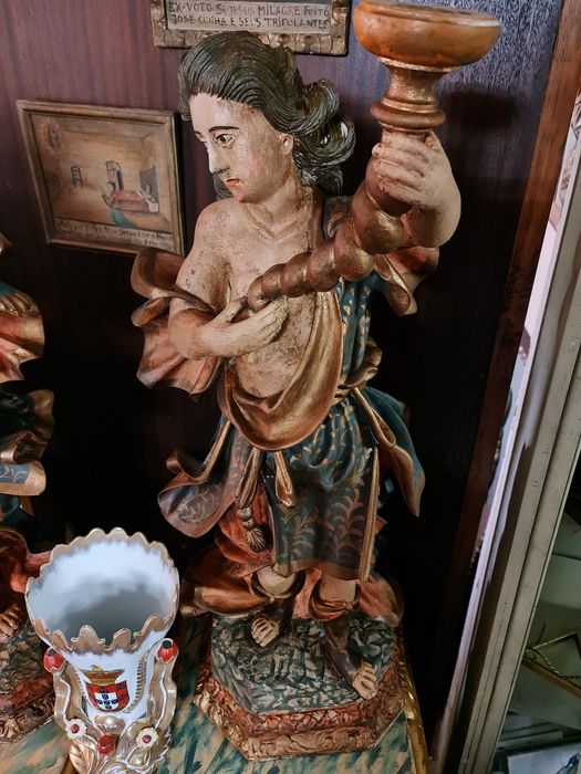 Par de Serafins Madeira Arte Sacra