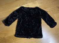 Damska bluza sweter kurtka futerko Zara Knit roz. L