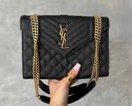 Стильная кожаная женская сумка Saint Laurent YSL