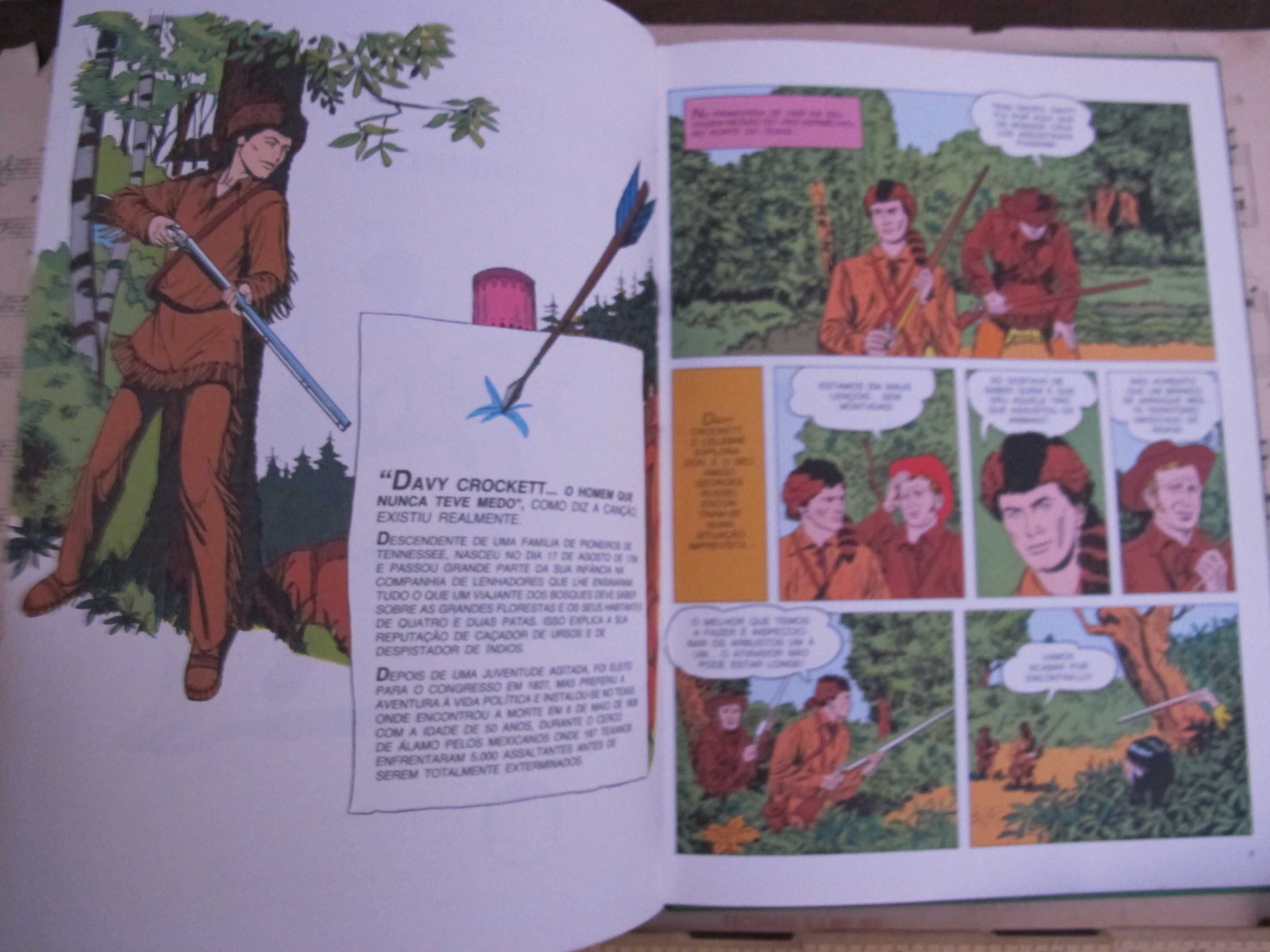 Livro BD Davy Crockett e os Comanches - Banda Desenhada Antiga