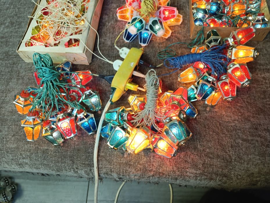 Радянська новорічна електрична гірлянда СССР прикраса новорічна ялинка