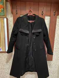 Чёрное винтажное пальто, чёрное пальто, пальто осенне
