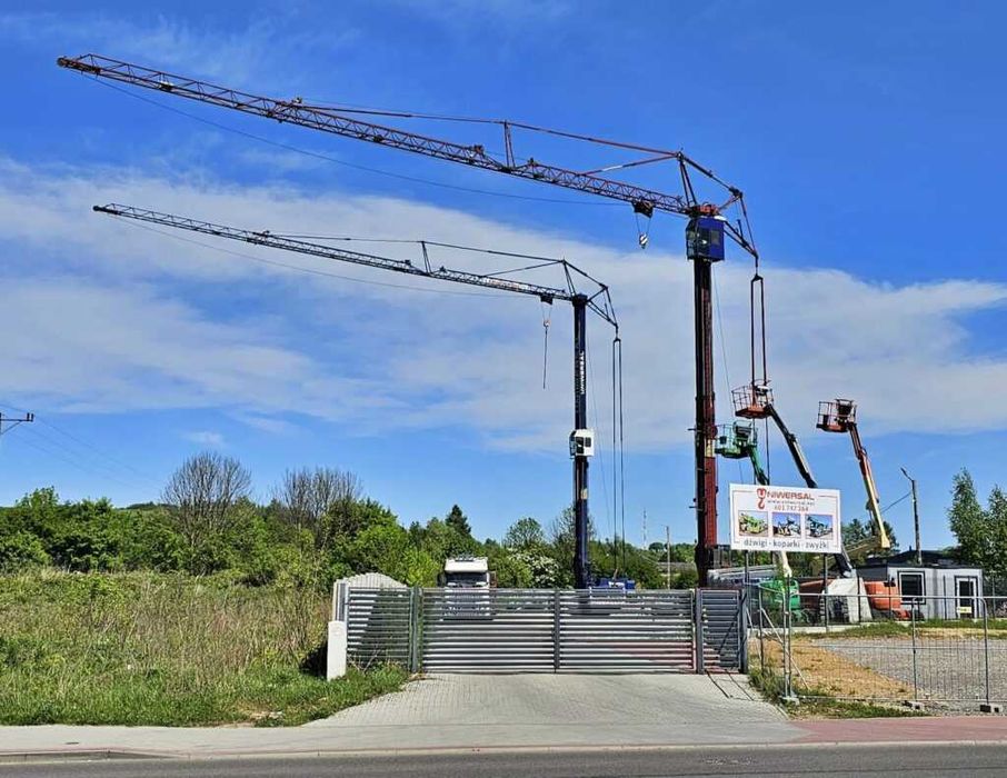 Wynajem żurawi wieżowych 40 metrów, dźwigi wieżowe mobilne