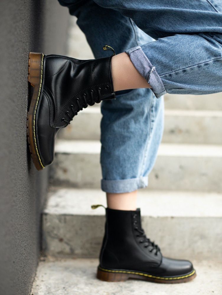 Женские Кожаные Ботинки Dr.Martens Доктор Мартинс