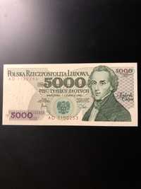 Banknot 5000 złotych 1982 UNC