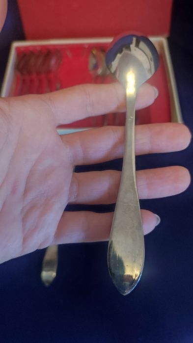 Sztućce deserowe posrebrzane