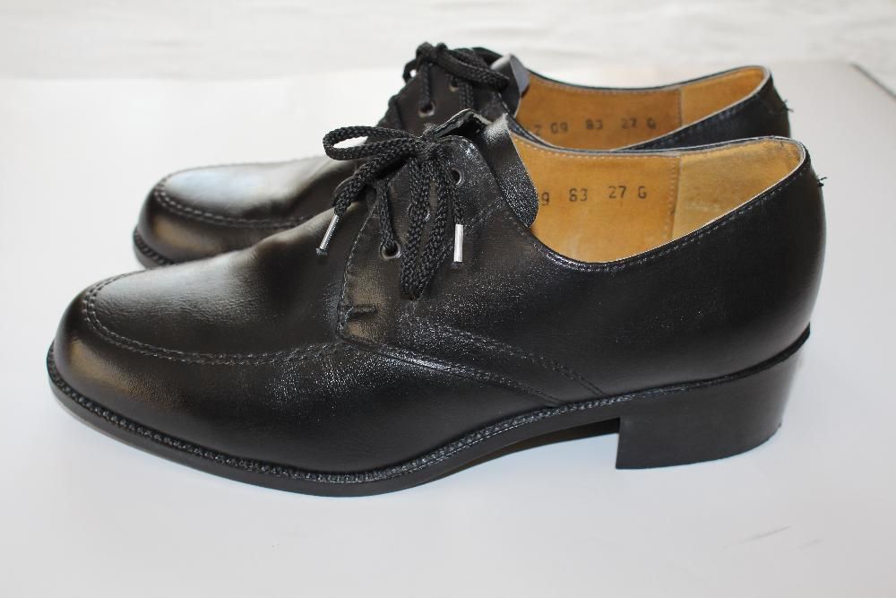 Buty męskie, skórzane, czarne, wizytowe, do garnituru. Rozm. 42