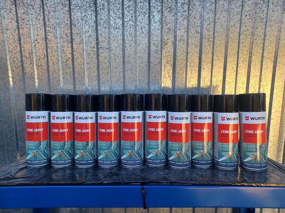 Wurth Cynk Jasny Spray 400ml 10 Sztuk Najtaniej Wysyłka