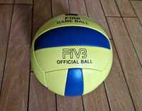 Piłka do siatkówki FINE Game Ball FIVB, żółto-niebieska