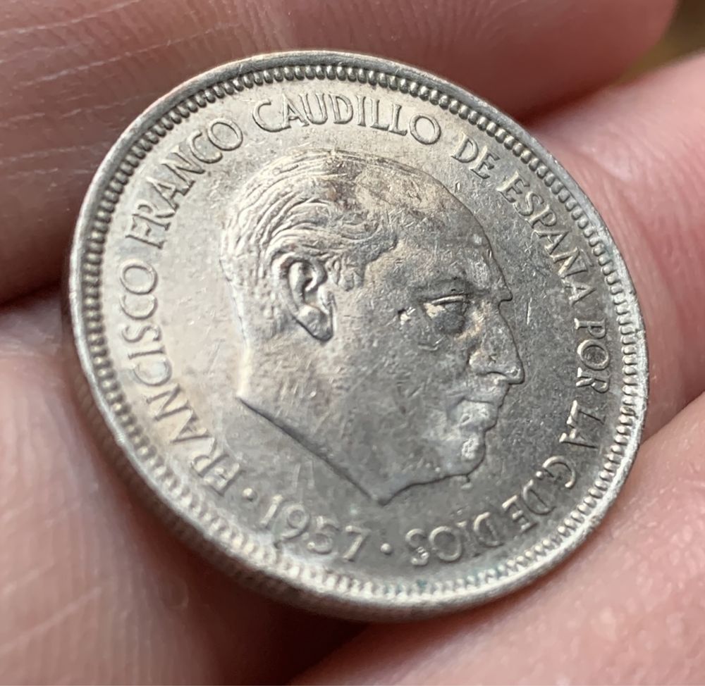 Moeda rara 5 pesetas de 1957