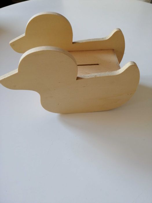 Pato mealheiro em madeira para pintar