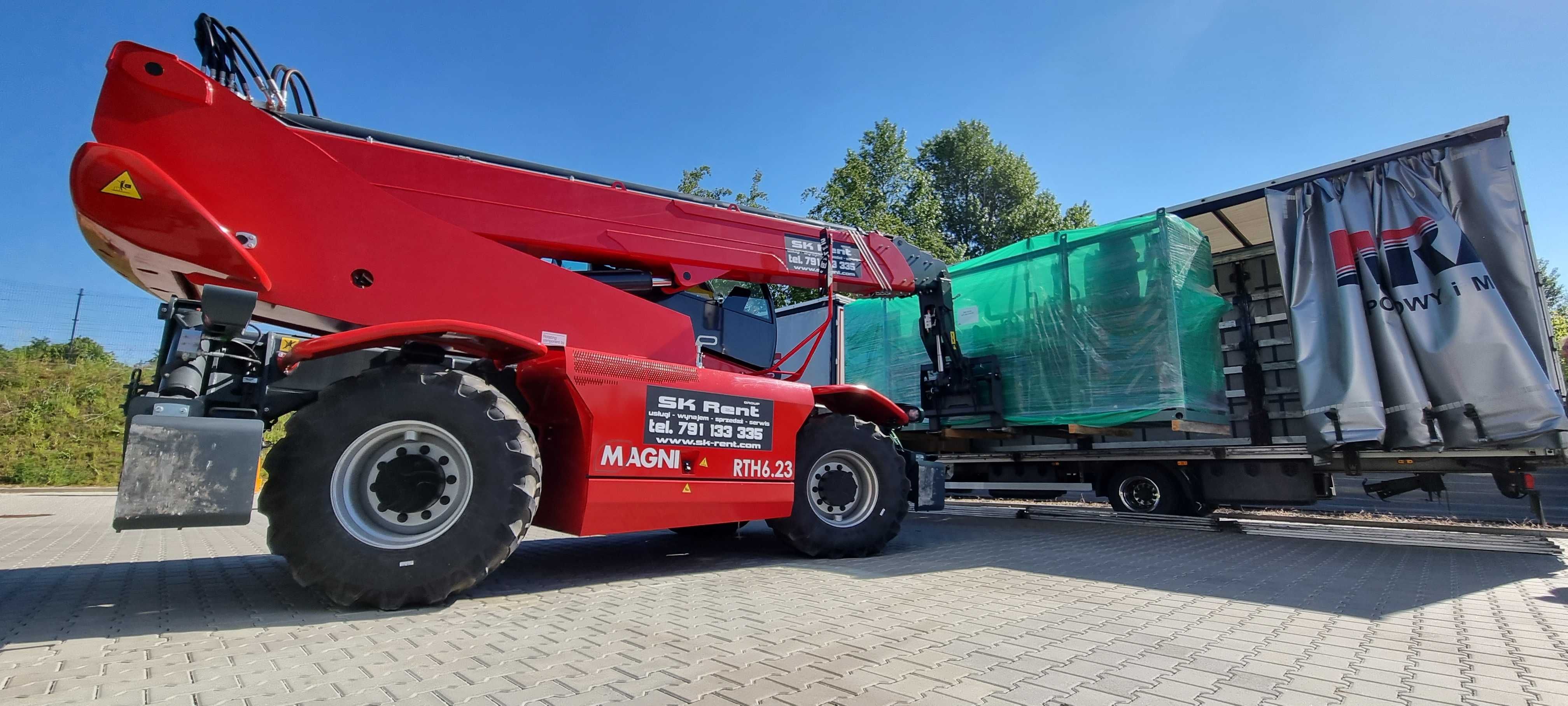 Wynajem i usługi: ładowarka teleskopowa Manitou, JCB, Magni, Merlo.