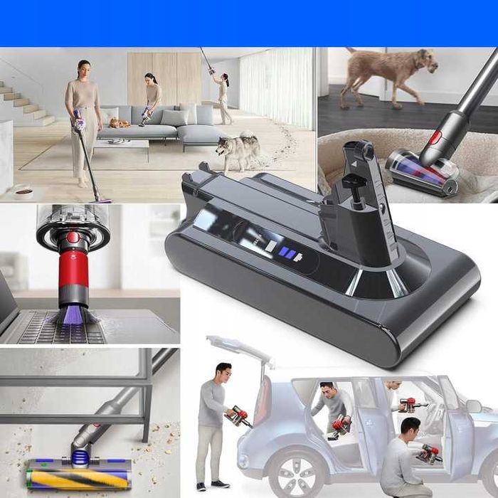 Akumulator Swarey 6Ah pasuje do odkurzacza Dyson V10 25.2V + filtr