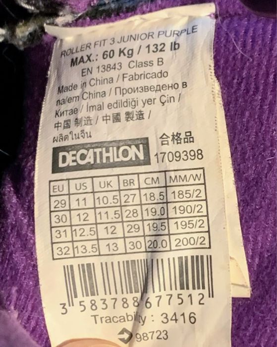 Patins em linha tamanho 29-32