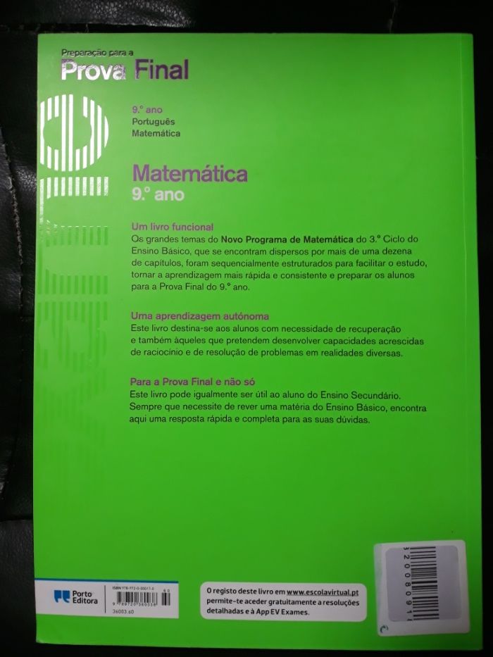 Manual de preparação para Exame de MATEMÁTICA do 9ºano - Porto Editora