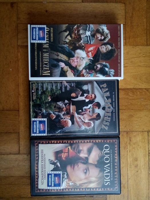 Kasety VHS, Ogniem i Mieczem,Pan Tadeusz, Quo vadis