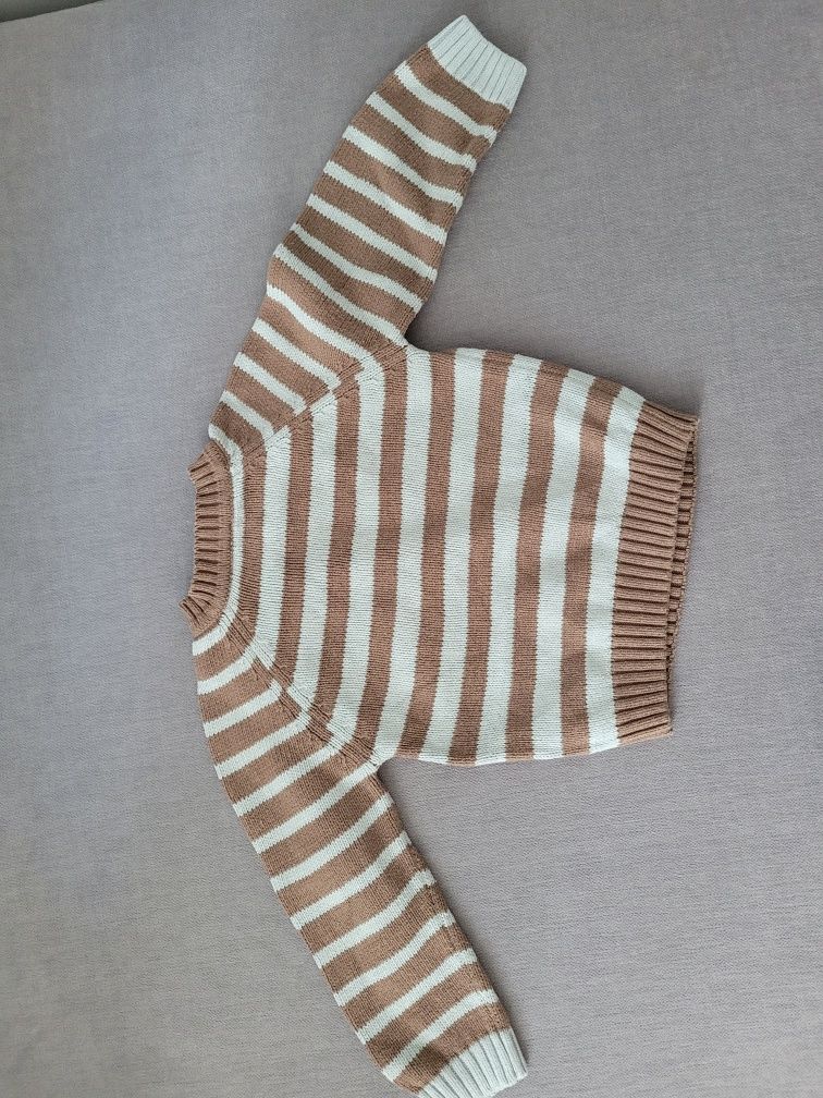 Sweterek w paski rozmiar 80