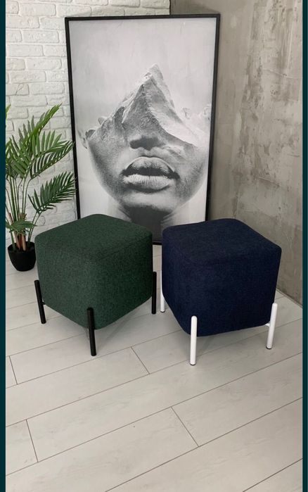 Квадратний мʼякий пуф | Пуф на ніжках