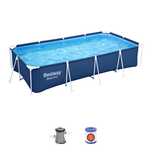 Piscina SteelPro retangular 400X211X81 CM com Bomba