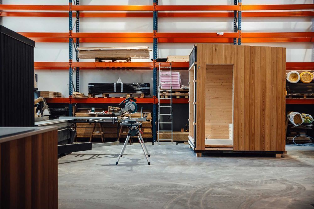 Nowoczesna sauna ogrodowa 220x220 – projekt, wykonanie - Katowice