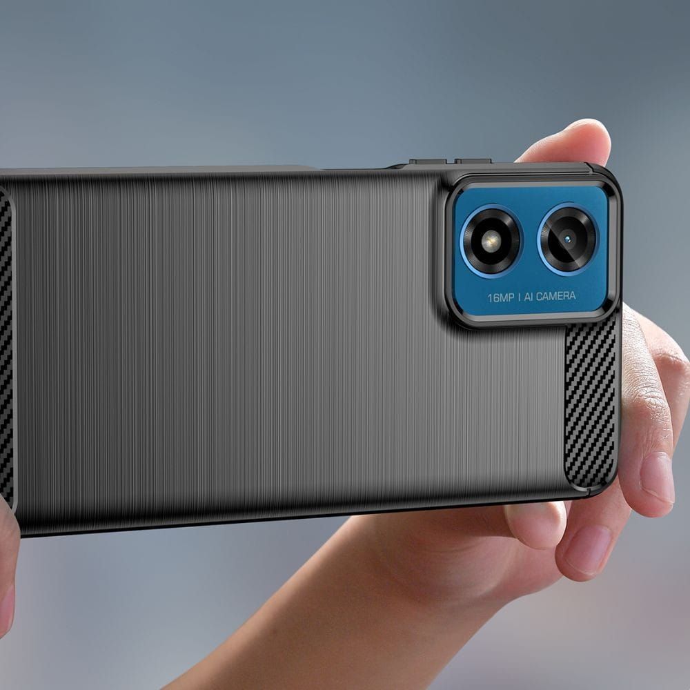 tech-protect tpucarbon motorola moto g24 / g24 power / g04 black