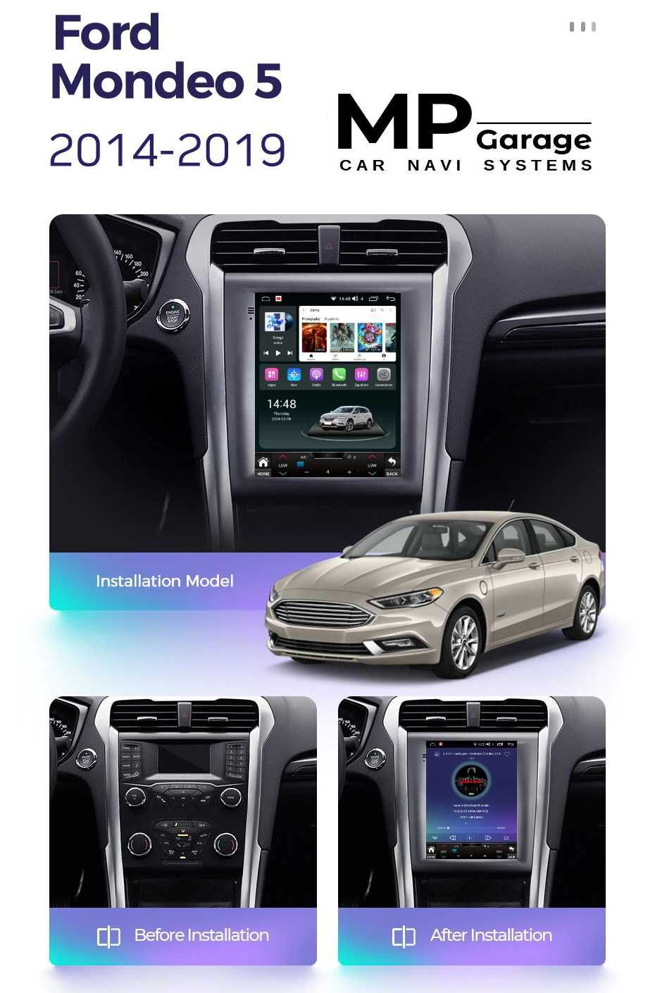 Radio Nawigacja Ford Mondeo MK5 Android Tesla 4/64 CarPlay 4G Montaż