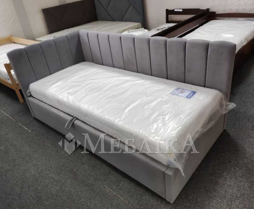 Ліжка в якісній тканині оригінального дизайну з підйомником та нішею