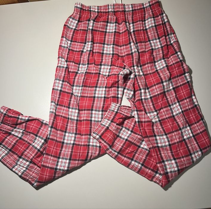 Червоні картаті штани для дому