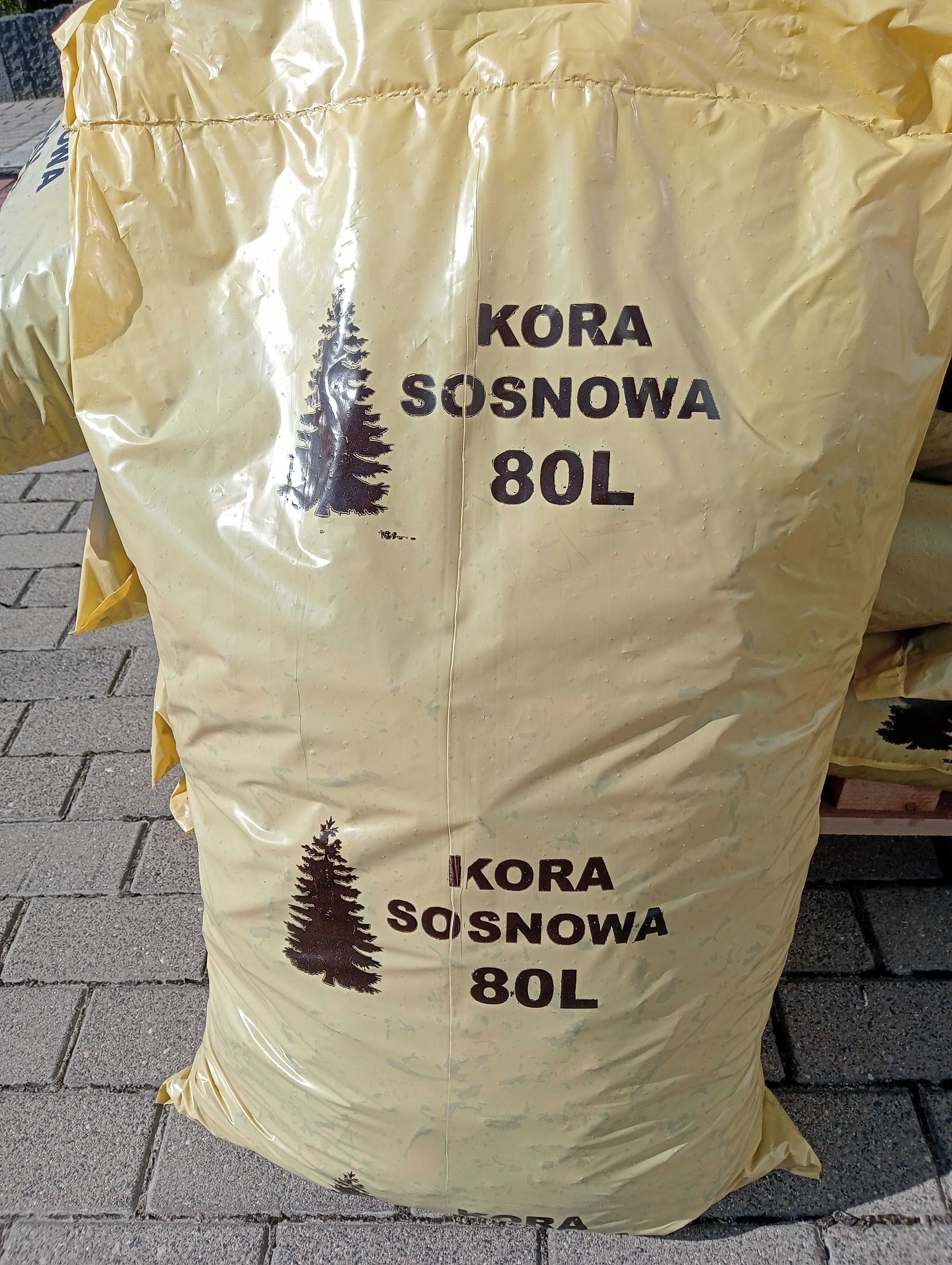 kora sosnowa, kora workowana 80l,kora,kora ogrodowa,PROMOcJA