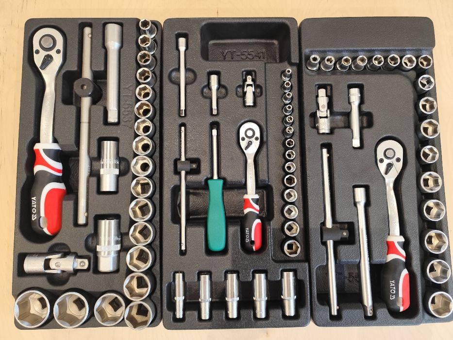 Zestaw wkłay do szafki Yato 1/2 3/8 1/4 YT-5537  YT-5542 YT-5541