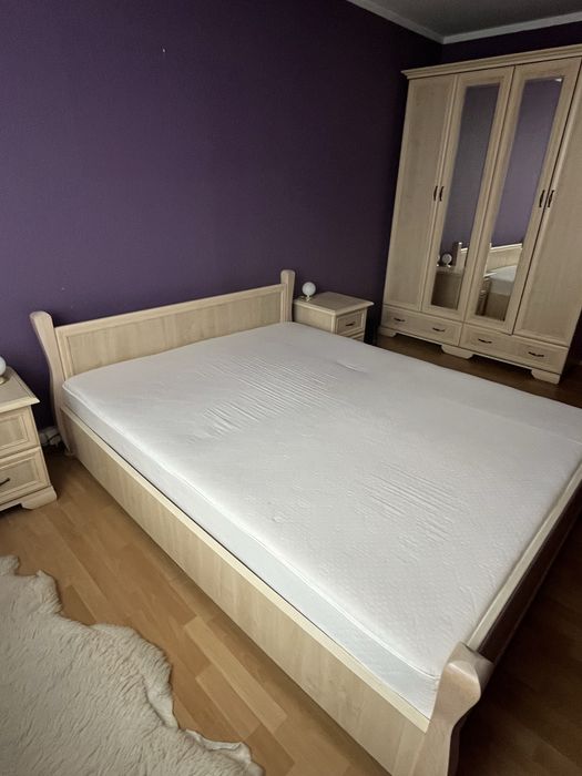 Komplet: łóżko, szafa, szafki nocne