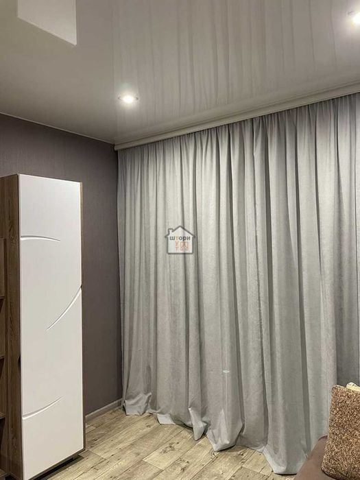 Штори графіт на тесьмі, темні мікровелюр micro сірі у вітальню/спальню