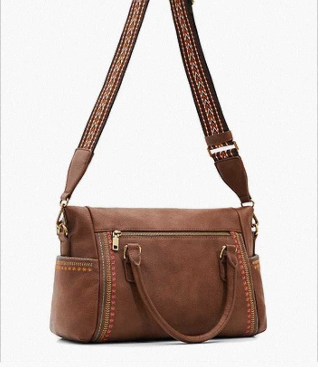 Torba torebka Desigual camel haft design Boho nowa