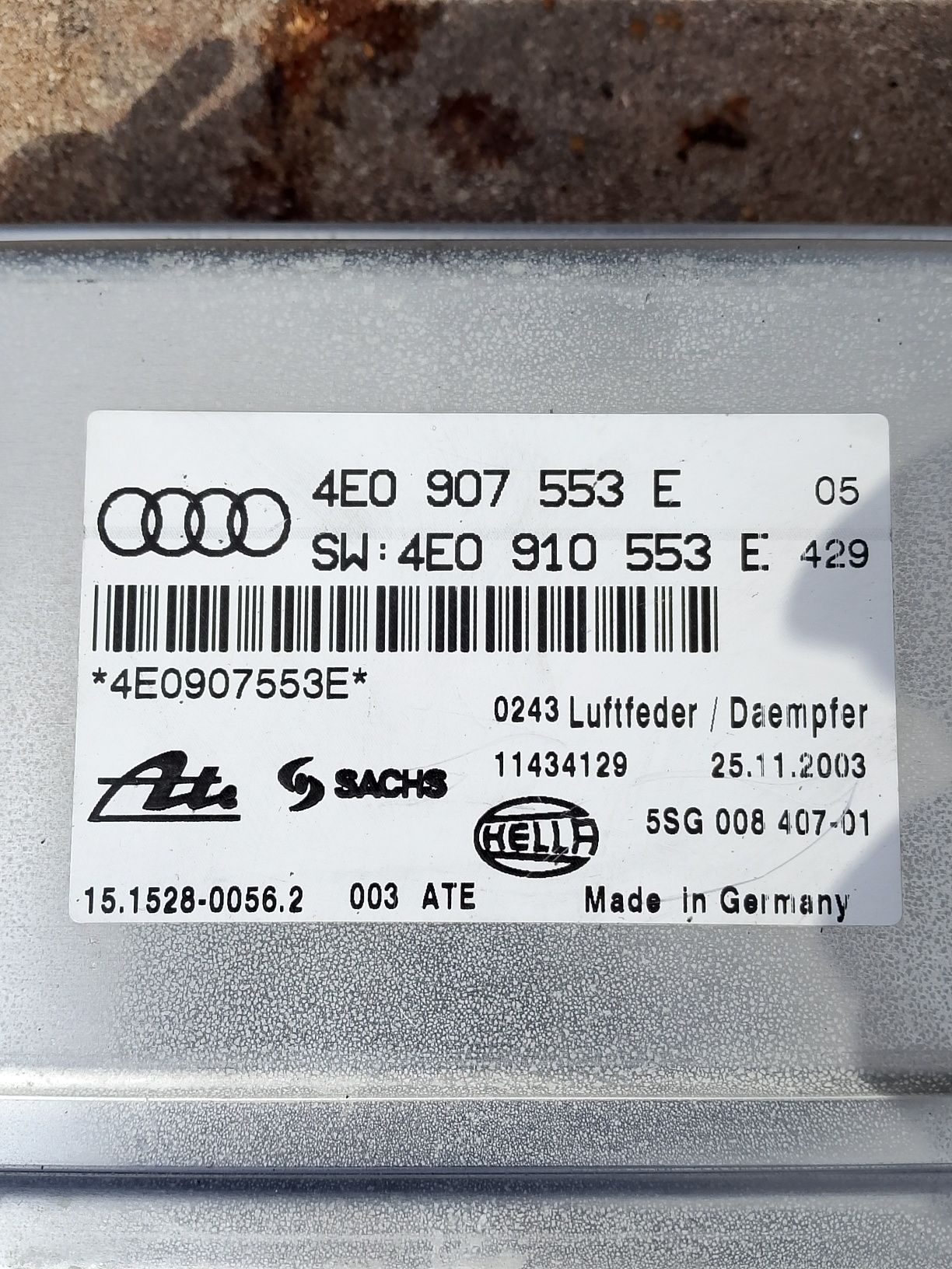 Moduł sterownik zawieszenia Audi A8 D3, 4E0907.553E, 4E0910.553E