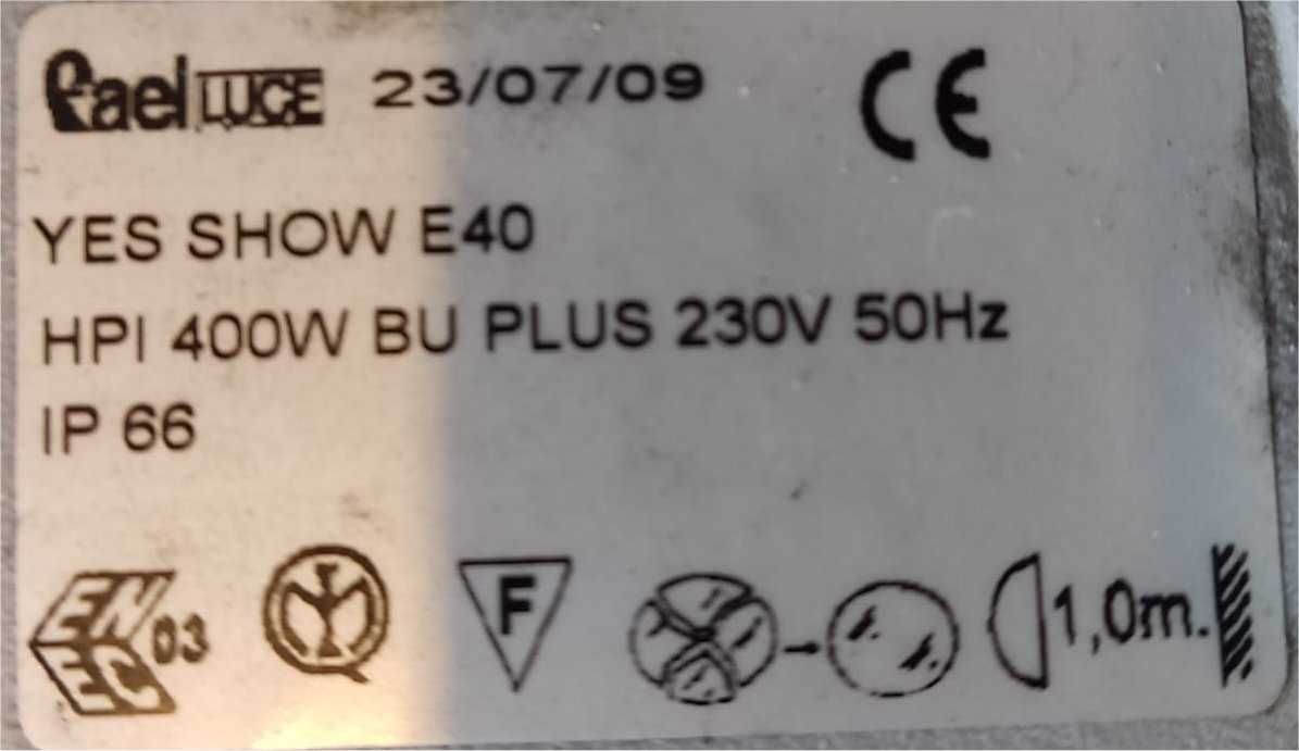 Lampy przemysłowe industrialne aluminiowe 400W