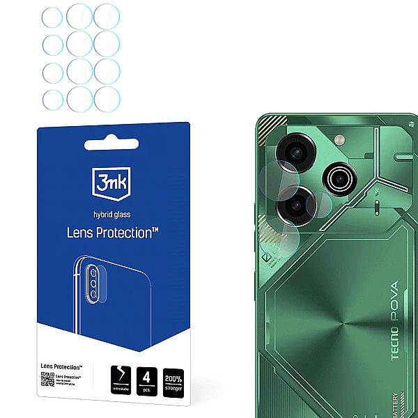 Szkło hybrydowe do obiektywu aparatu 3mk Lens Protection na Tecno POVA