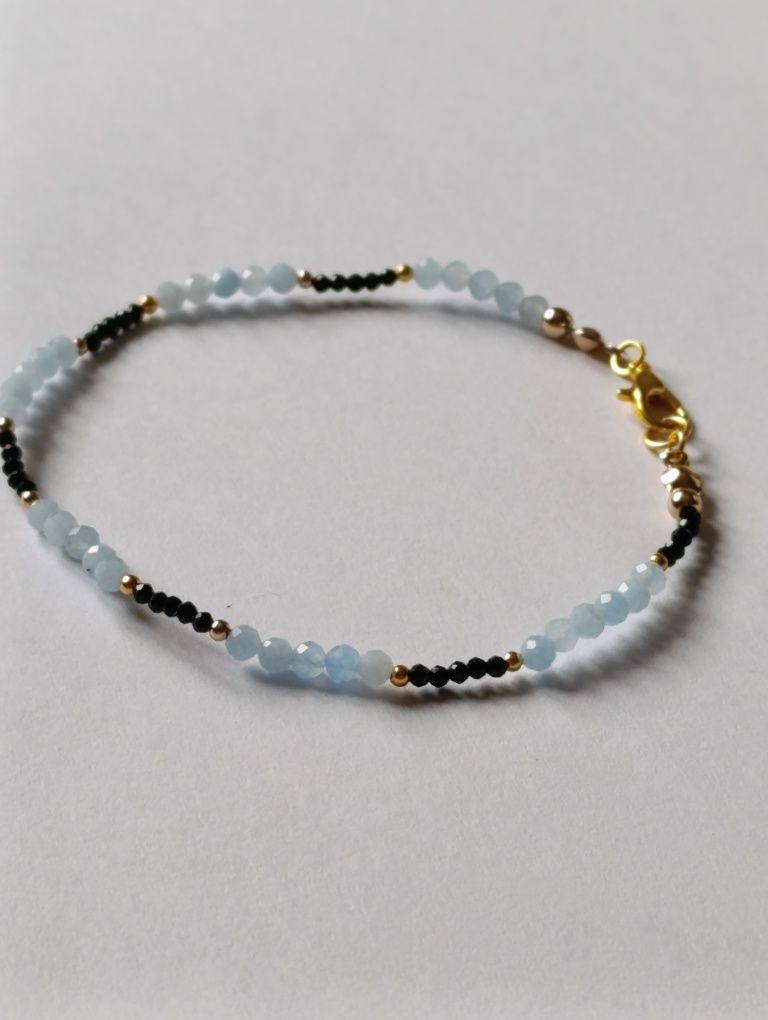 Bransoletka Akwamaryn,spinel