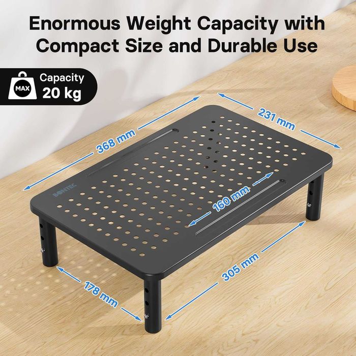 BONTEC Stojak na Monitor, laptopa z Regulacją Wysokości do 20 kg