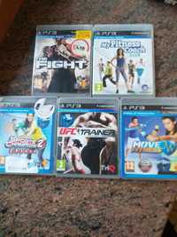 ZESTAW Gier The Fight + My Fitness Coach + 3 inne PS3 PlayStation