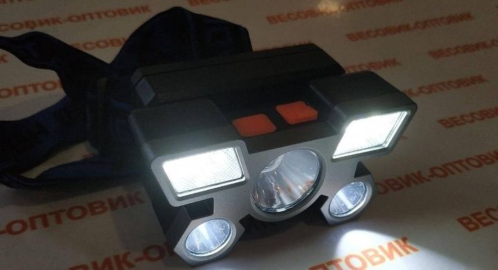 Налобний ліхтарик світлодіодний — 5 діодів