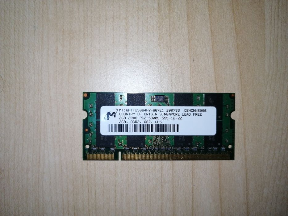 SDRAM ddr2 Micron MT16HTF2566HY-667E1 2gb 667mhz CL5